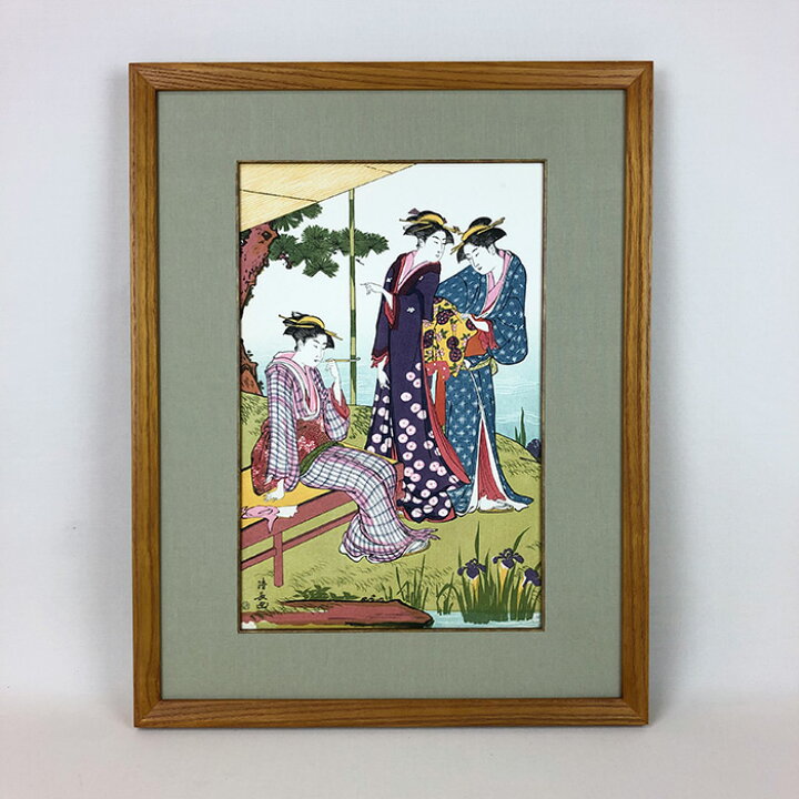 楽天市場】鳥居 清長「菖蒲の池 左」 浮世絵(渡邊木版美術画舗による 