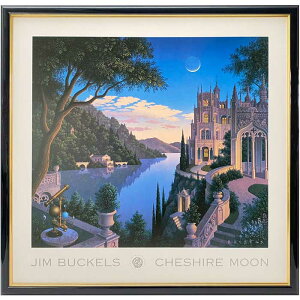 ジム・バックルス「チェシャムーン」 ポップアート インテリア ポスター 額付き お祝い プレゼント ギフト 額入りポスター アートポスター フレーム付 額装品 石膏ボード用額縁専用フック