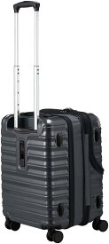 [アクタス] スーツケース ジッパー フロントオープン ブレーキ付き 拡張 機内持ち込み可 35(拡張時43) L 43L