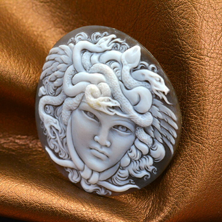 楽天市場】カメオ 巨匠スカラ氏のアートカメオ作品 メドゥーサ MEDUSA 