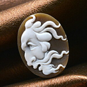 カメオ作品 巨匠ガロファロ作 代表作 MASK マスク 魔除け イタリア製 シェルカメオ ペンダント&ネックレス加工承ります カメオ アクセサリー 高級 ギフト お誕生日 プレゼントにもオススメ!