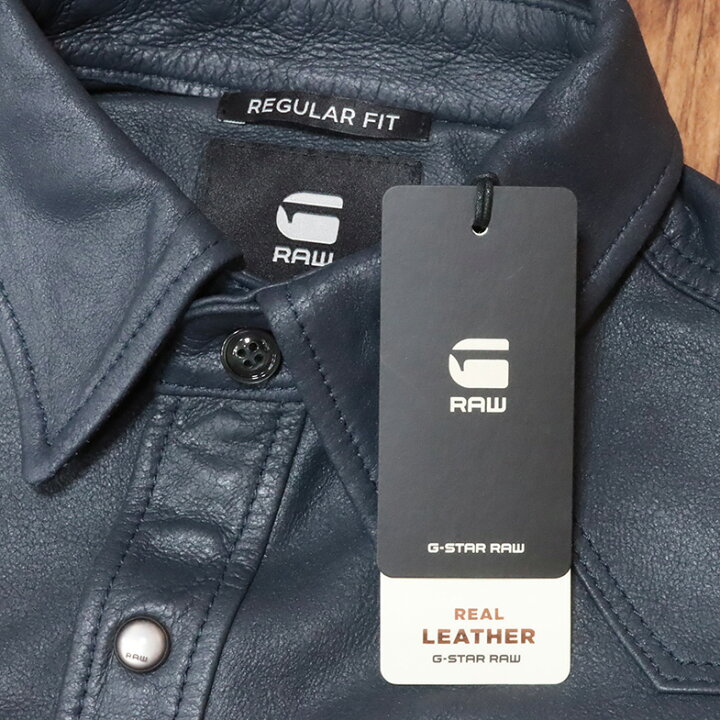 楽天市場】G-STAR RAW レザーシャツ 3301 REGULAR OVERSHIRT L/S 