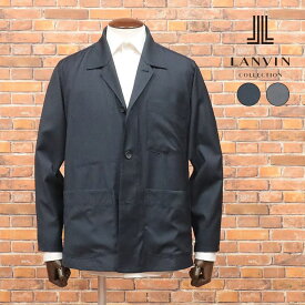 春夏 LANVIN COLLECTION 楽ちん シャツ ジャケット なめらか清涼ウール 無地 軽やか 一枚仕立て カーディガン きれいめ 羽織 薄手 メンズ プレゼント【ib149-50600TAF】