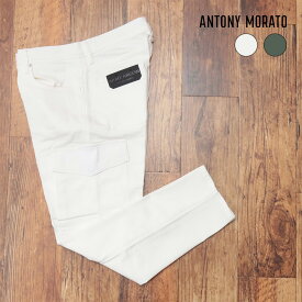 【期間限定P11倍 閉店SALE】ANTONY MORATO デニムカーゴパンツ アンクル丈 スリムフィット 30代 40代 50代 大人 カジュアル メンズ アントニーモラート【ma231-34100TAF】