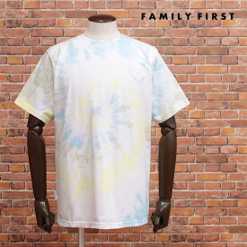 23春夏 FAMILY FIRST MILANO イタリア製Tシャツ TS2315 タイダイ染め ロゴ刺繍 ネイティブ エスニック 半袖 ストリート 20代 30代 メンズ ファッション【ic122-24200TAF】