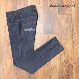 Nudie Jeans デニムパンツ THIN FINN 110268 DRY ECRU EMBO ストレッチ 美脚 イタリア製 シンプル 定番 万能 ヌーディージーンズ【kt120-27500TAF】