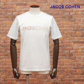 JACOB COHEN Tシャツ U 4 002 03 M ジャージー伸縮 ロゴ刺繍 イタリア製 丸首 半袖 インポート ハイブランド アメカジ サーフ 30代 40代 メンズ【ic590a-34100TAF】