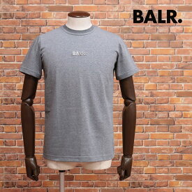BALR. Tシャツ B1003 BL Classic Straight T-shirt ロゴ プレート ジャージー伸縮 ヨーロッパ製 半袖 ストリート シンプル お洒落 メンズ 30代 40代【ib247-27500TAF】