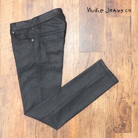Nudie Jeans イタリア製デニムパンツ Thin Finn 112431 Back 2 Black オーガニック綿 伸縮 テーパード 万能 メンズ ハイカジュアル【kt123-26400TAF】