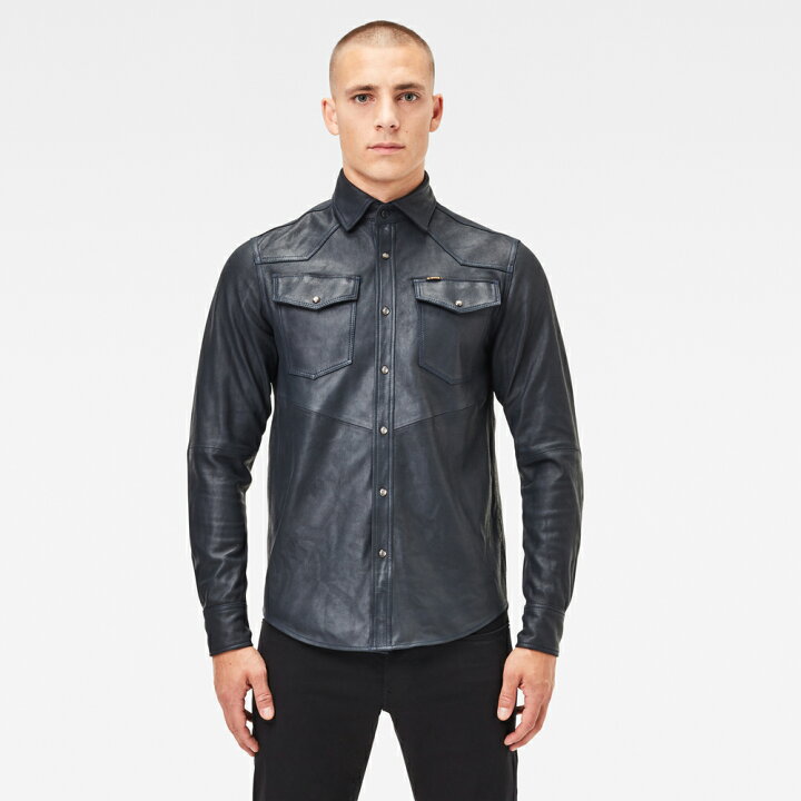 楽天市場】G-STAR RAW レザーシャツ 3301 REGULAR OVERSHIRT L/S 