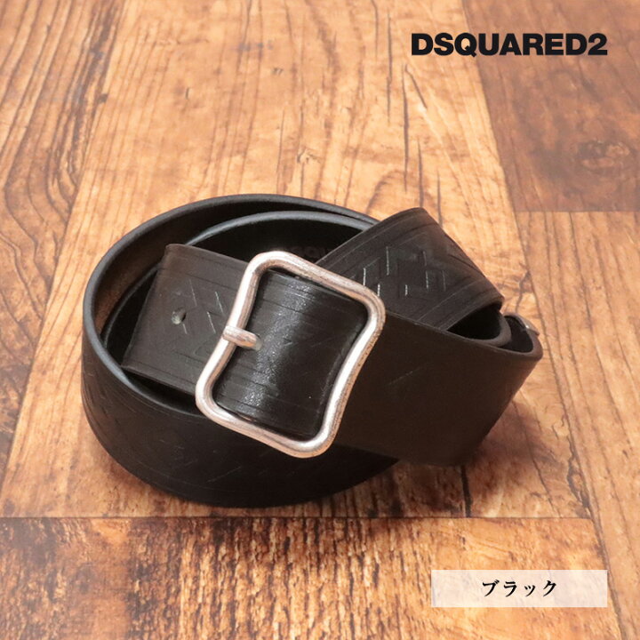 楽天市場】DSQUARED2 レザーベルト BEM0459 幾何学 型押し ネイティブ 