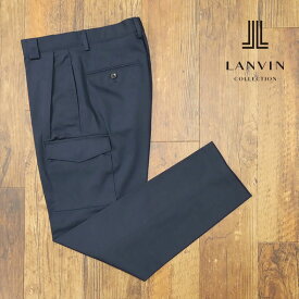 【楽天スーパーSALE 75％OFF】LANVIN COLLECTION 美脚カーゴ パンツ ストレッチ ツイル 無地 ワンタック 上品 きれいめ 日本製 メンズ ランバン 大人カジュアル アウトレット【gf139-49500TAF】