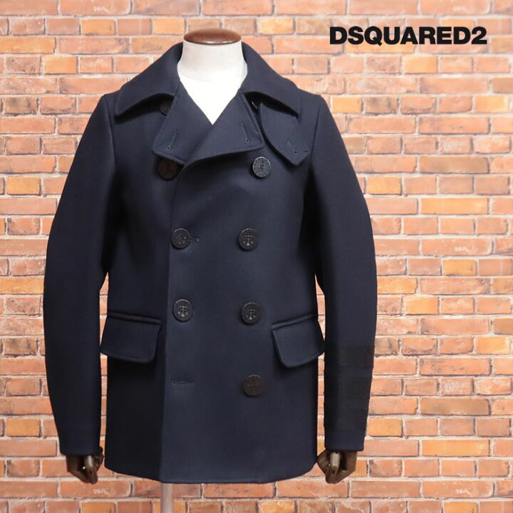 楽天市場】2022AW DSQUARED2 ピーコート S74AA0264 ウール メルトン 
