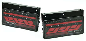 ショウワガレージ ライトニング LED テールランプ 純正2連サイズ クリア / レッドバー LRセット 保安基準適合品 ECE規格認証取得 トラック E30040