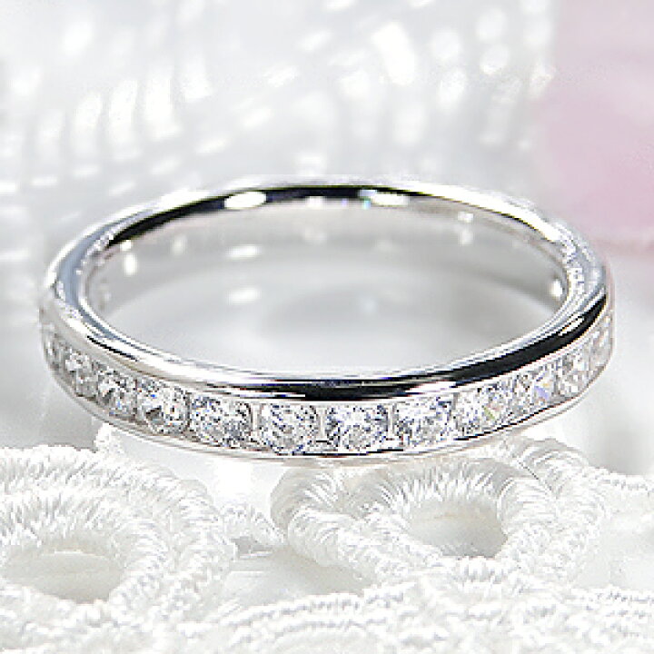 楽天市場】Pt900 ダイヤモンド エタニティ リング【0.7ct】【H-SI  