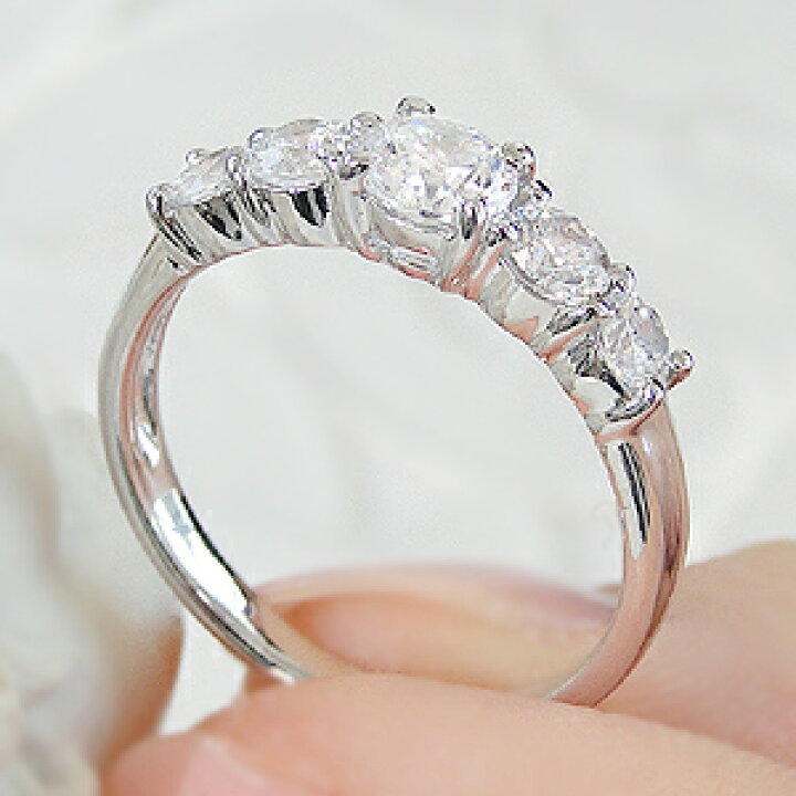 楽天市場】pt900 ダイヤモンド リング【0.85ct】【H-SIクラス】上品  