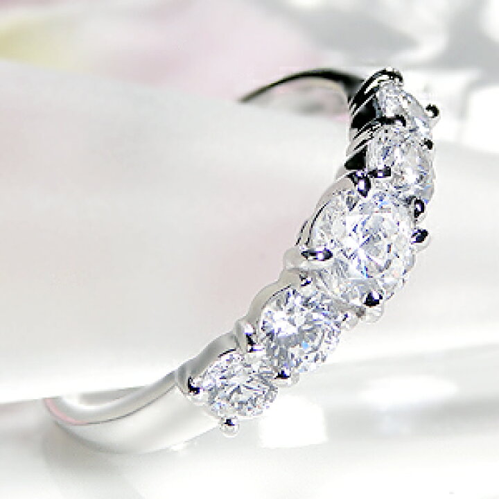 楽天市場】pt900 ダイヤモンド リング【0.85ct】【H-SIクラス】上品  