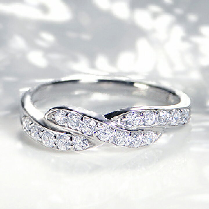 楽天市場】pt900 ダイヤモンド クロス リング【0.35ct】上品リング 