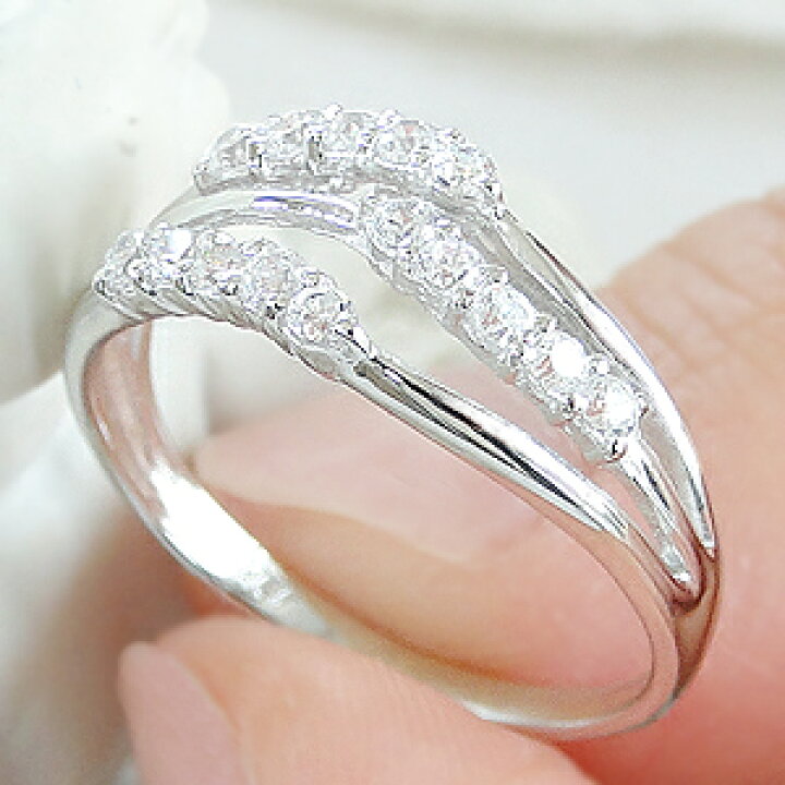 楽天市場】Pt950 【0.30ct】3連 ダイヤモンド リング上品 おしゃれ 