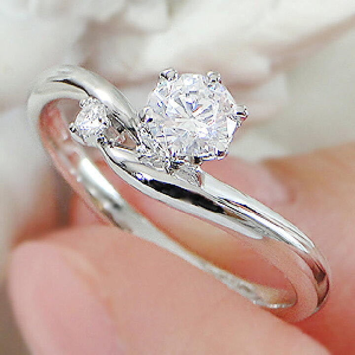 楽天市場】Pt950【0.32ct】ダイヤモンド リングブライダルリング 指輪 