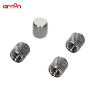 エーモン エアバルブキャップ アヤメロータイプ メッキ 交換 スペア用 規格JIS D4207 約Φ10×11mm 4個入…