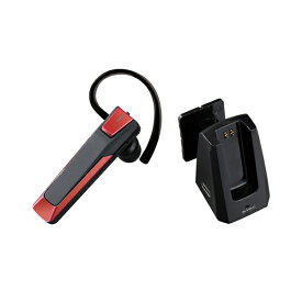 Bluetoothイヤホン 車 バイク スマートフォン ワイヤレス ハンズフリーイヤホン 黒×赤メタル セイワ BTE-171