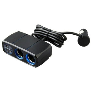 2連セパレートソケット 2リバーシブルUSB 自動判定4.8A 12/24V対応 セパレートタイプ 増設ソケット カシムラ KX-227