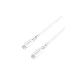 USB充電＆同期ケーブル 1.2m C-C WH 充電器 コード 白 1.2m CCケーブル 60W データ転送 スマホ Type-C カシムラ AJ-643