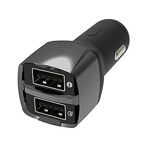 DC-6A-リバーシブルUSB 2ポート 自動判定 インジケーター DCソケット 充電器 車内電源 2ポート スマホ ハイパワー 黒 車内用 カシムラ DC-035