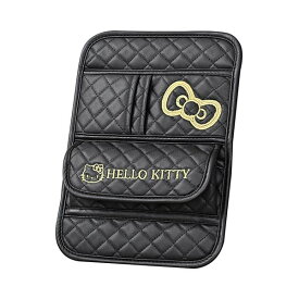 ハローキティB&Gサングラスバイザー キティちゃん 車内収納 ブラック サングラス収納 大型バイザー対応 カードポケット サンリオ セイワ KT557