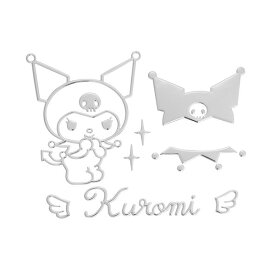 エンブレムステッカー・クロミ くろみ サンリオ 車 ボディ ドレスアップ 立体 シルバー キャラクター PC かわいい セイワ KT572