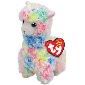 Beanie Babies ローラ Mサイズ 動物 ぬいぐるみ プレゼント こども かわいい ふわふわ キラキラ おもちゃ 15cm 誕生日 7月21日 ラマ カラフル Ty 41217