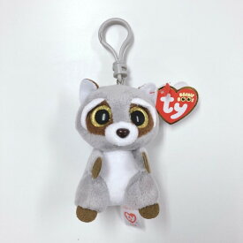 Beanie Boo's オーキー KCサイズ 動物 キーホルダー ぬいぐるみ プレゼント こども かわいい おもちゃ 10cm 誕生日 3月5日 アライグマ グレー Ty 35252