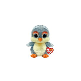 Beanie Boo's フィッシャー Mサイズ 動物 ぬいぐるみ ふわふわ プレゼント こども かわいい おもちゃ 15cm 誕生日 6月24日 ペンギン グレー Ty 37322