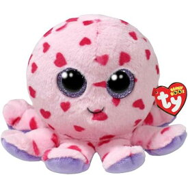 Beanie Boo's バブルス Mサイズ 動物 ぬいぐるみ ふわふわ プレゼント こども かわいい おもちゃ 15cm 誕生日 5月27日 タコ カラフル ラメ 海 Ty 37342