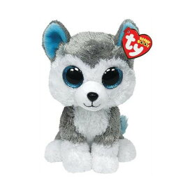 Beanie Boo's スラッシュ Mサイズ 動物 ぬいぐるみ ふわふわ プレゼント こども かわいい おもちゃ 15cm 誕生日 4月30日 ハスキー グレー いぬ Ty 36006