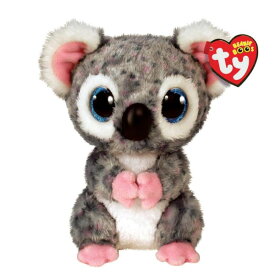 Beanie Boo's カーリ Mサイズ 動物 ぬいぐるみ ふわふわ プレゼント こども かわいい おもちゃ 15cm 誕生日 6月10日 コアラ グレー ラメ Ty 36378