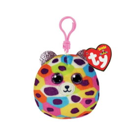 SQUISH A BOOS ジゼル KCサイズ キーホルダー 丸い かわいい ぬいぐるみ もちもち フック こども 動物 10cm 誕生日 5月12日 ヒョウ カラフル Ty 39564