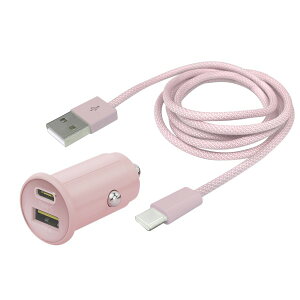 �J���[�[�d��P�[�u��PI �X�}�z ���YDC12/24V �\�P�b�g �ԓ� 2�|�[�g Type-C Type-A �����݃J���[ �s���N �}���[�d 1m iPhone android X-359