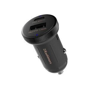 DC-PD65W USB 2�|�[�g �R���p�N�g DC�\�P�b�g �ő�65W �����[�d �X�}�z �ԓ� �d�� �[�d QC3 LED�����v�t�� 12V/24V�� �u���b�N USB-A Type-C �J�V���� DC-073