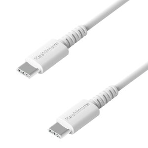 USB�[�d�������P�[�u�� 1.2m C-C WH USB-PD �ő�60W CC�P�[�u�� �[�d�� �f�[�^�ʐM 480Mbps ���S �z���C�g �R�[�h1.2m 20V 3A �����[�d �J�V���� AJ-662