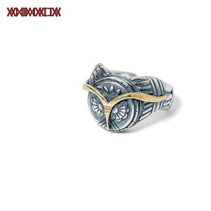 ����������3�T�ԑO��ō쐬 ANIMALIA �A�j�}���A OWL-Ring-SILVER925xBRASS �����Y �����O �������� �L�����Z���s��