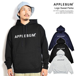 APPLEBUM �A�b�v���o�� Logo Sweat Parka �����Y �p�[�J�[ �v���I�[�o�[ �X�E�F�b�g �w�r�[�E�F�C�g 17�I���X �������� �X�g���[�g