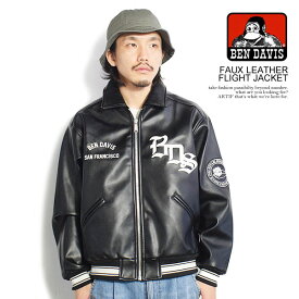 BEN DAVIS ベンデイビス FAUX LEATHER FLIGHT JACKET メンズ ジャケット フライトジャケット フェイクレザー 送料無料 ストリート