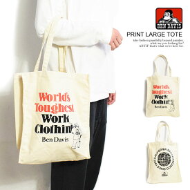 BEN DAVIS ベンデイビス PRINT LARGE TOTE メンズ トートバッグ バッグ エコバッグ プリントトート 送料無料 ストリート