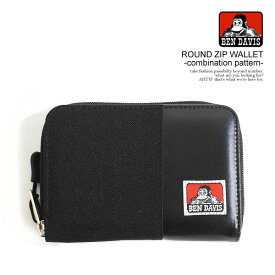 BEN DAVIS ベンデイビス ROUND ZIP WALLET -combination pattern- メンズ 二つ折り財布 財布 フェイクレザー ストリート