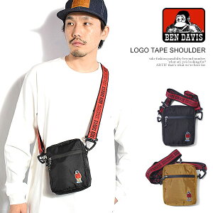 BEN DAVIS �x���f�C�r�X LOGO TAPE SHOULDER �V�����_�[�o�b�O �o�b�O �J�o�� �~�j�o�b�O �e�[�v�V�����_�[ �������� �X�g���[�g