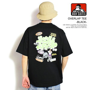 30��OFF SALE �Z�[�� BEN DAVIS �x���f�C�r�X OVERLAP TEE -BLACK- �����Y T�V���c ���� �O���t�B�b�NT�V���c �I�[�o�[�T�C�Y �X�g���[�g