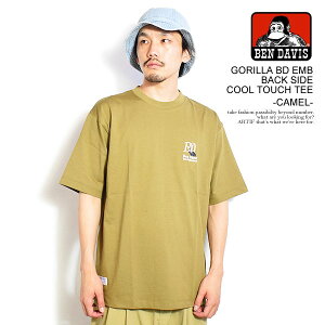 30��OFF SALE �Z�[�� BEN DAVIS �x���f�C�r�X GORILLA BD EMB BACK SIDE COOL TOUCH TEE -CAMEL- �����Y T�V���c ����T�V���c �I�[�o�[�T�C�Y �X�g���[�g