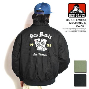 30��OFF SALE �Z�[�� BEN DAVIS �x���f�C�r�X CARDS EMBRO MECHANIC'S JACKET �����Y �W���P�b�g ���[�N�W���P�b�g �h�J �������� �X�g���[�g